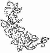 Rose Corner Coloring Embroidery Briar Choose Board Pages sketch template