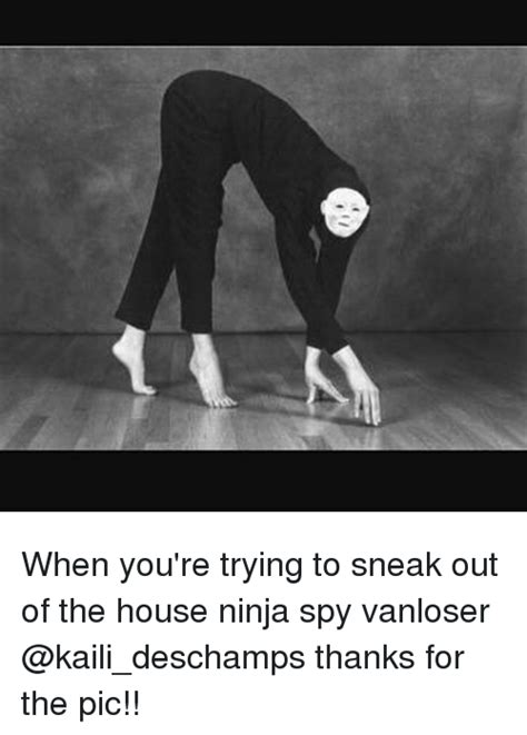 when you re trying to sneak out of the house ninja spy vanloser thanks for the pic meme on me me