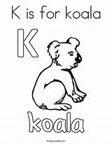 Coloring Koala Pages Letter Noodle Built California Usa Print Popular Twistynoodle sketch template