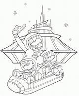 Coloring Pages Disney Disneyland Library Clipart Rides Space sketch template