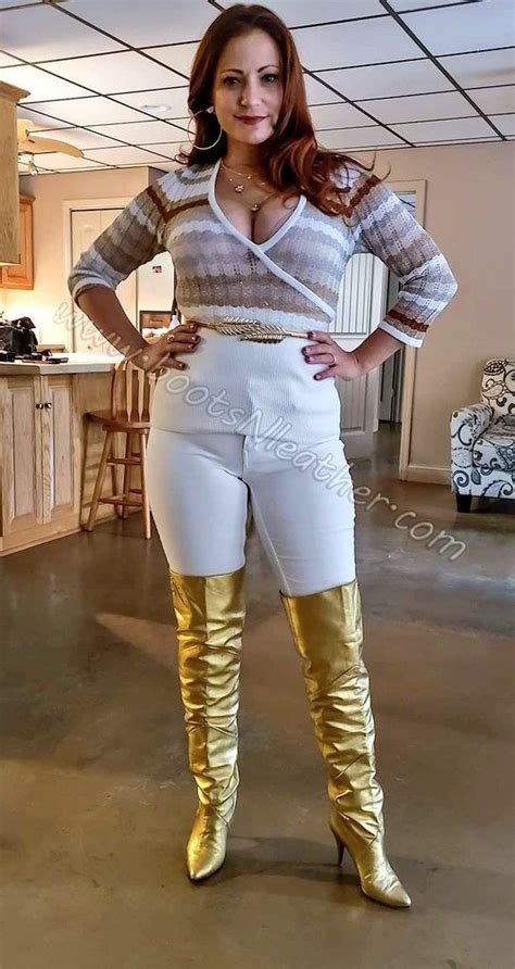 Jim Hunter Beautiful  Gorgeous Hog Tied Gold Boots Damsel In