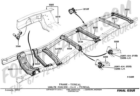 ford truck technical drawings  schematics section  frame body  related components