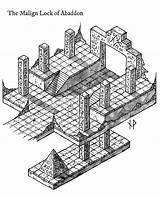 Isometric Dungeon sketch template