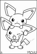 Pichu Pokemon Pages Coloring Getcolorings Printable sketch template