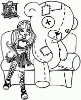 Monster High Coloring Draculaura Pages Popular Kids Library Clipart sketch template
