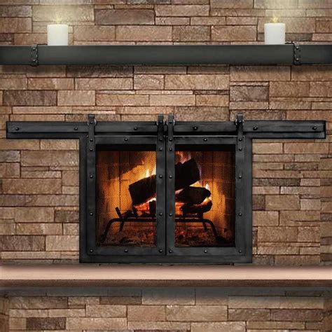 Glass Doors For Fireplace Elite Curtain Fireplace Screens And Doors