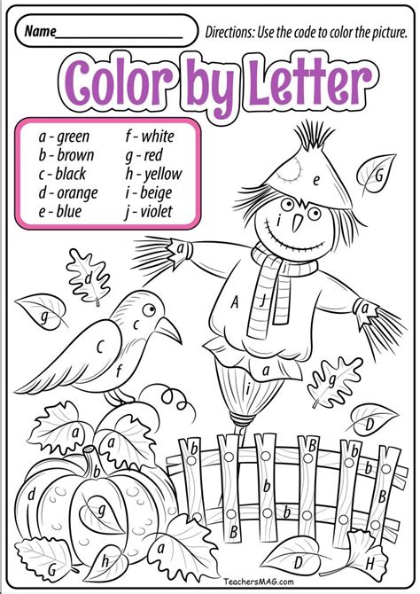 fall worksheets  printables  preschool teachersmagcom coloring