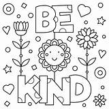 Coloring Kind Pages Vector Printable Respect Kindness Quotes Illustration Sheets Growth School Choose Preschool Quote Worksheets Spring Top Showing Lds sketch template
