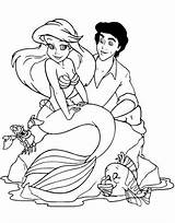 Coloring Eric Colorare Flounder Disneyclips Principe Sirenetta Disegni sketch template