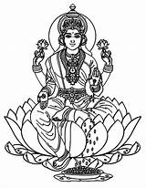 Hindu Goddess Krishna Sitting Lakshmi Colornimbus sketch template