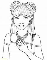 Coloring Pages Girls Kids Fashion sketch template