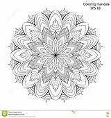 Mandala Vectorillustratie Volwassen Illustratie sketch template