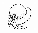 Hat Coloring Pages Girls Colouring Summer Printable Hats Clipart Bonnet Sun Template Clothing Templates Kids Color Horrid Henry Ribbons Sheets sketch template