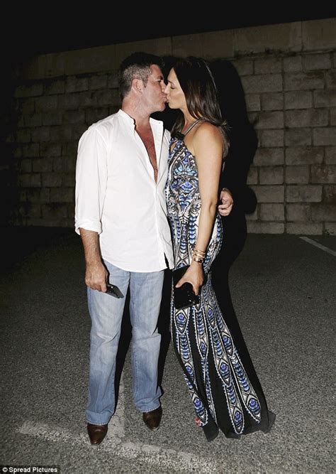 simon cowell and girlfriend lauren silverman share an after date kiss