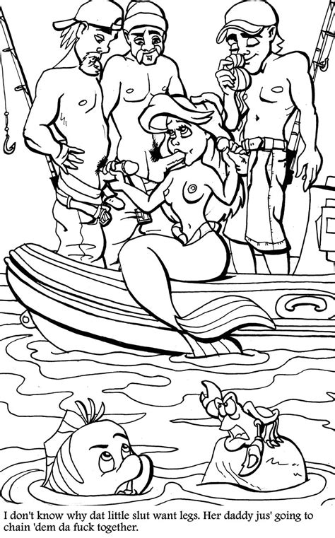 Rule 34 Ariel Disney Flounder Kent Sleigh Monochrome Nipples