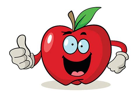 red apple cartoon clip art vector images illustrations istock