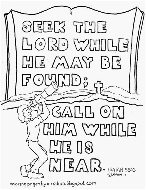 coloring pages  kids   adron isaiah  seek  lord