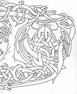 Tattoo Fenrir Yggdrasil Jormungandr Outline Mugin Viking Celtic Designs Line Tattoos Deviantart Wolf Drawing Visit Colouring Choose Board Vector Vikings sketch template