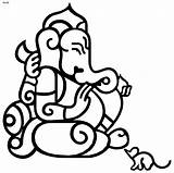 Ganesha Ganesh Chaturthi Clipartmag Puja Coloringhome sketch template
