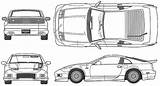 Nissan Fairlady Veilside Blueprints Z32 Seater 1994 Coupe Car sketch template