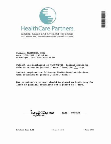 dental excuse letter  work awesome clinic release healthcare