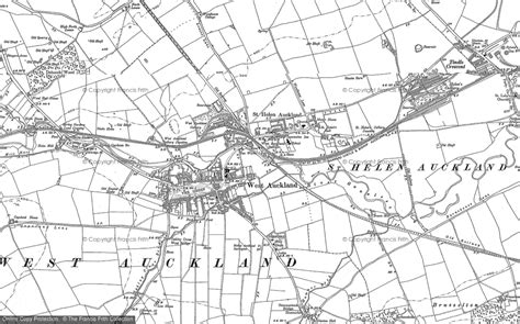 historic ordnance survey map  west auckland