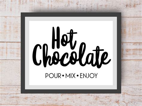 hot chocolate bar sign printable