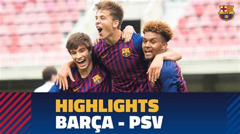 highlights youth league fc barcelona psv eindhoven   youtube