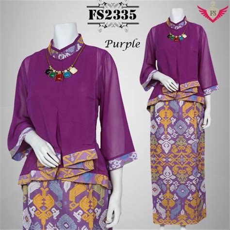 jual setelan baju pesta rok panjang batik blouse rok panjang seragam