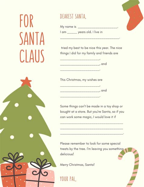 adorable  letter  santa templates  kids   ages