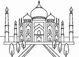 Mahal Taj Coloring Para Colorear Pages Colouring Drawing Coloringcrew Dibujo India Color Kids Easy Pngkit Print Buildings Automatically Start Click sketch template