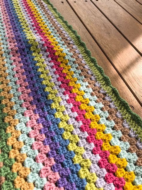 Crochet Granny Stripe Blanket {finish} Samelia S Mum