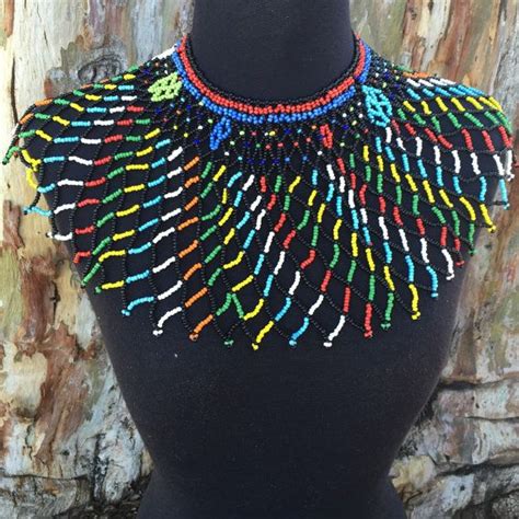 stunning hand beaded neck collar from the ndebele tribe of etsy