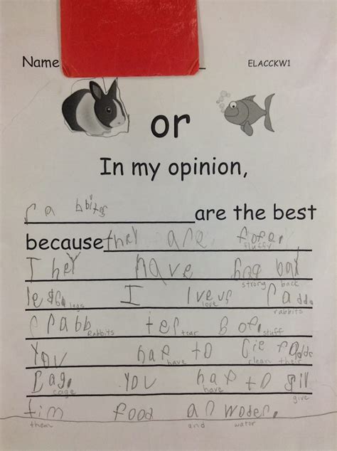 dr clements kindergarten  opinion writing  kindergarten