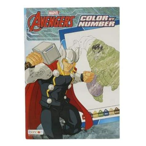 marvel  avengers color  number activity book case