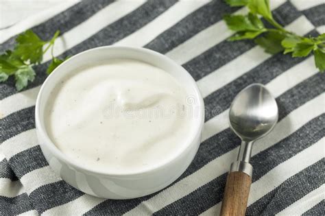 Homemade Ranch Dressing Variety In Small Jars Stock Image