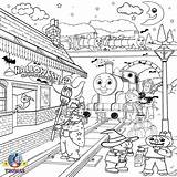 Coloring Halloween Pages Thomas Kids Color Cartoon Printable Train Friends Ghost Engine Tank Print Builder Bob Wendy Colouring Cute Candy sketch template