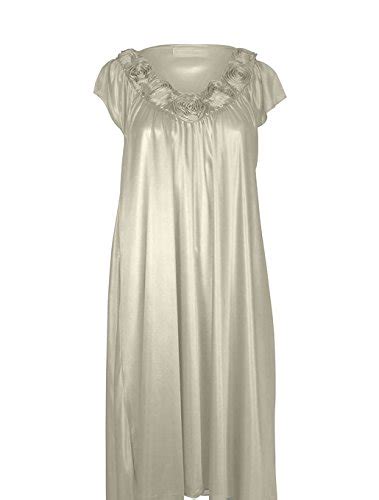 Ezi Women S Nightgowns1 Satin Silk Roses Nightgown Ebay