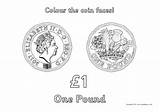 Colouring British Sheets Coins Money Pages Coloring Sparklebox Template sketch template