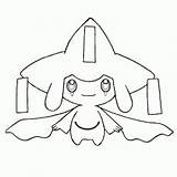 Coloring Jirachi Pokemon Pages Print Related sketch template