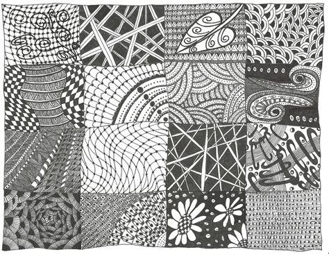 parchment craft zendoodle sampler zentangle patterns