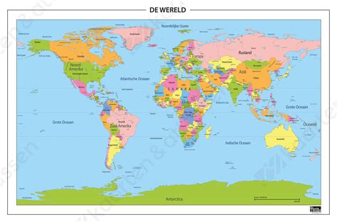 digitale wereldkaart staatkundig  kaarten en atlassennl