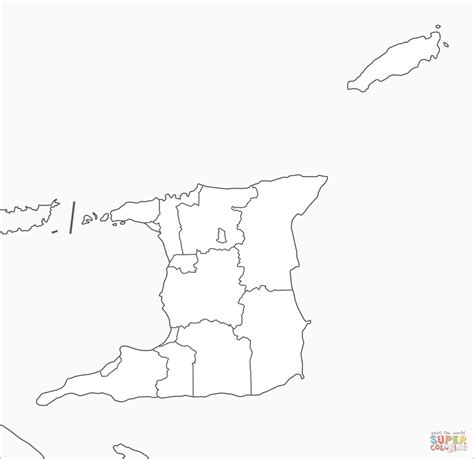 printable map  trinidad  tobago  printable maps