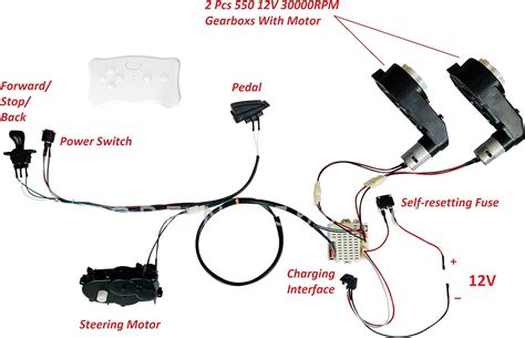 amazoncom kids ride  car  diy modified harness complete set  remote control circuit