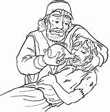 Samariter Barmherzige Ausmalbild Vater Barmherziger Mutter Bibel Geschichten Biblisch Ausmalen sketch template