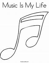 Music Coloring Pages Life Printable Library Clipart Cool Note Popular Built California Usa Coloringhome sketch template