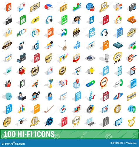 fi icons set isometric  style stock vector illustration  laptop business