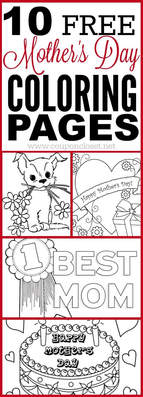 mothers day coloring pages coupon closet