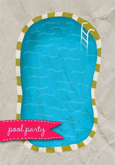 pool party invitation  template   pool party invitation
