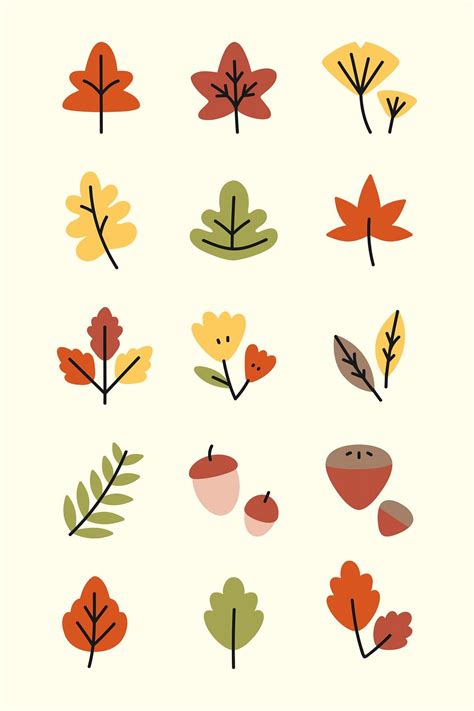 premium vector  colorful autumn leaves vector collection